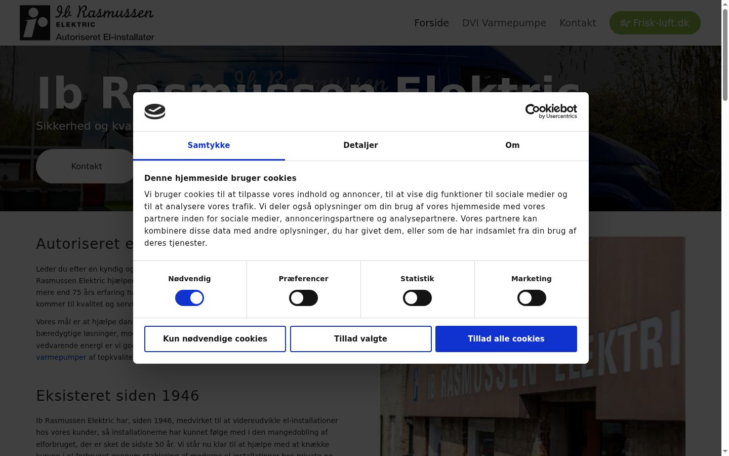 Screenshot des Einwilligungsbanners vor jeglicher Interaktion