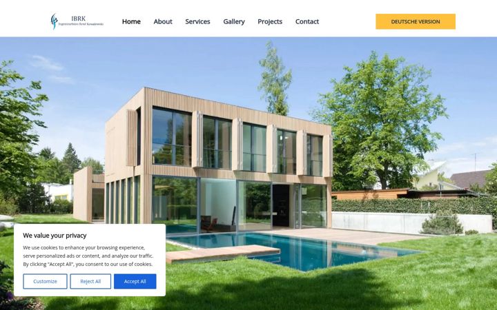 Screenshot of ibrkpools.com