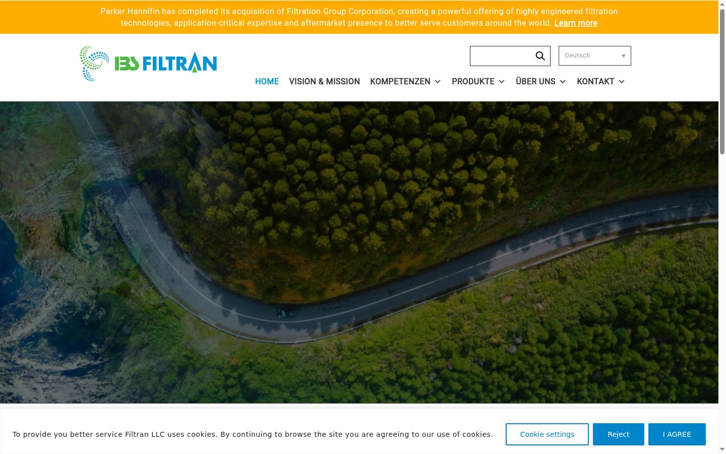 Screenshot of the consent banner shown before any interaction