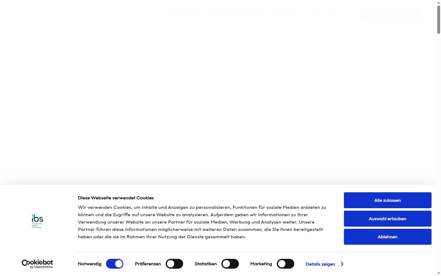 Screenshot tal-banner tal-kunsens muri qabel kwalunkwe interazzjoni