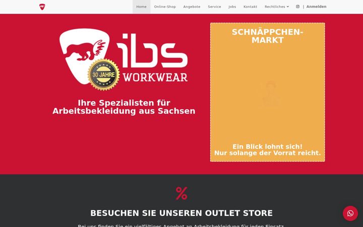 Screenshot of ibs-workwear.de