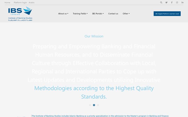 Screenshot of ibs.edu.jo