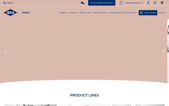 Screenshot of ibsaderma.com