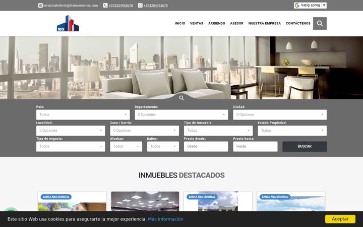 Screenshot of ibsinversiones.com