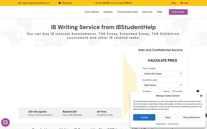 Screenshot of ibstudenthelp.com