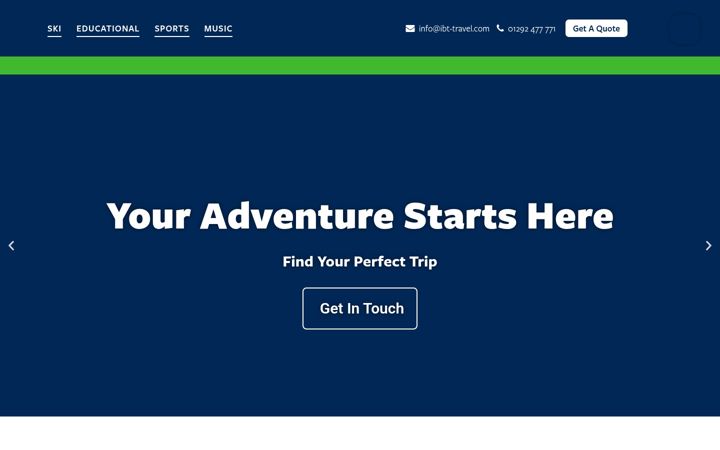 Screenshot of ibt-travel.com