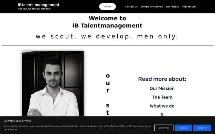 Snímek obrazovky ibtalent-management.com