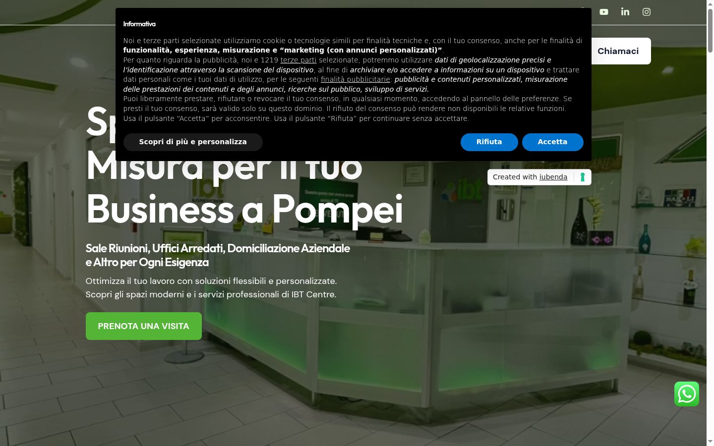 Sutikimo reklamjuostės, rodytos prieš bet kokią sąveiką, ekrano kopija
