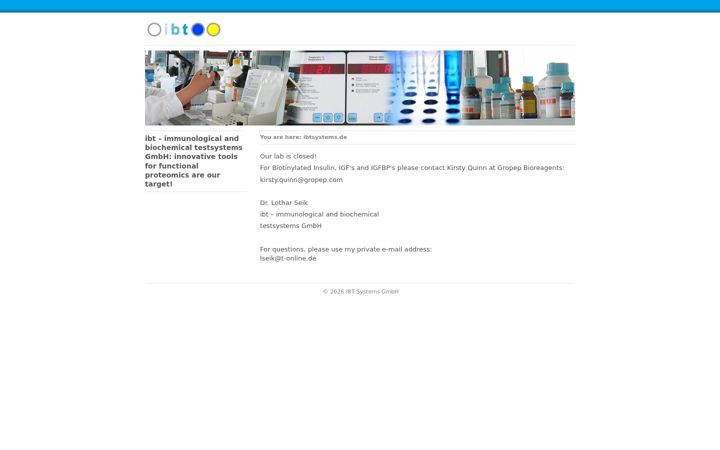 Screenshot of ibtsystems.de