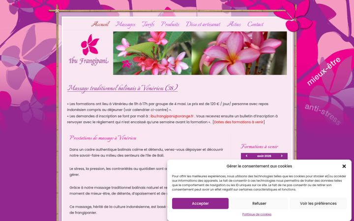 Screenshot of ibu-frangipani.fr