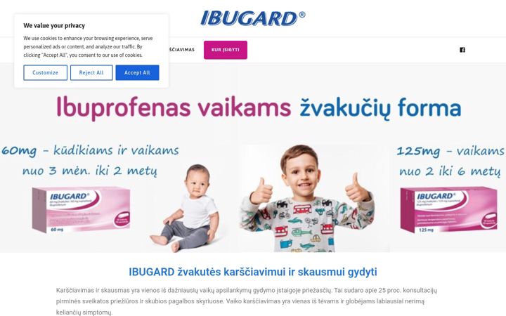 Posnetek zaslona ibugard.lt