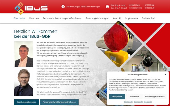Screenshot of ibus-gbr.de
