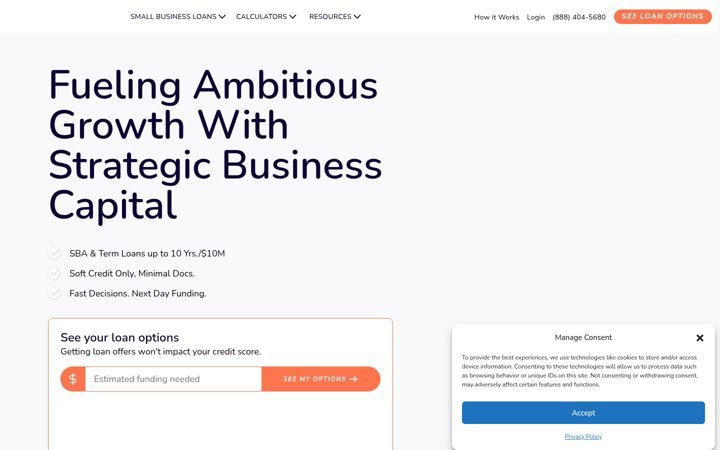 Screenshot of ibusinesslender.com