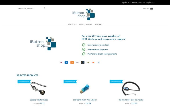 Screenshot of ibuttonshop.com
