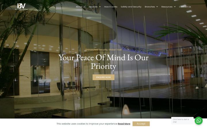 Screenshot of ibvinternationalvaults.com