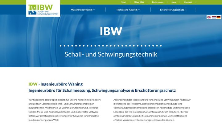 Screenshot of ibwaning.de