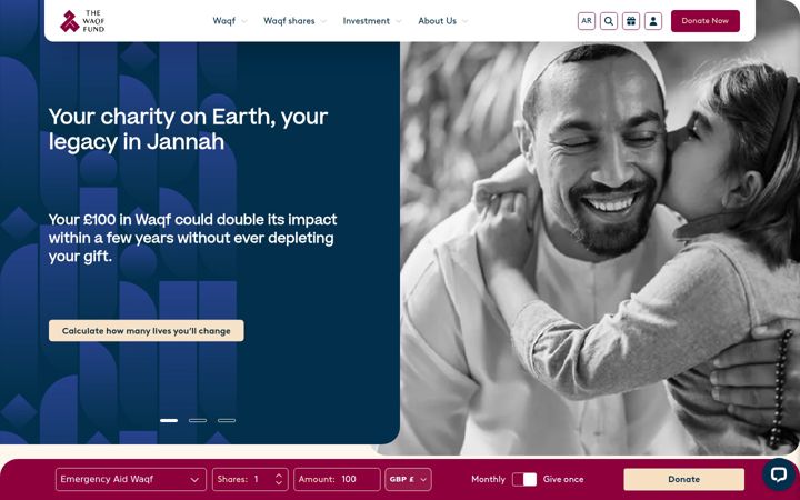 Screenshot of ibwaqf.org.uk