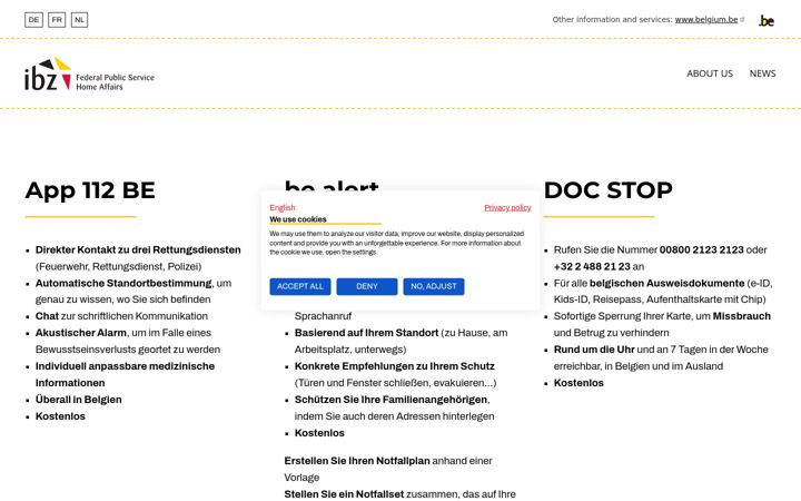Screenshot of ibz.be