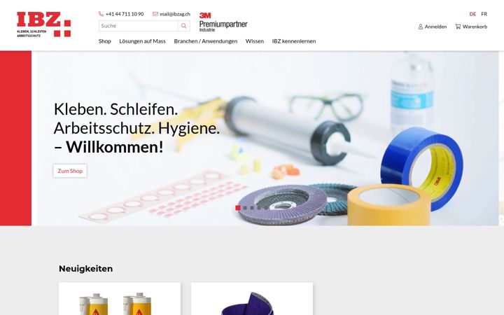 Screenshot of ibzag.ch
