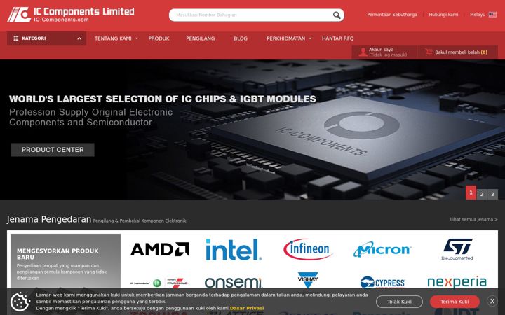 Screenshot of ic-components.my