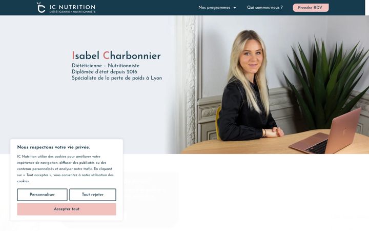 Screenshot of ic-nutrition.fr