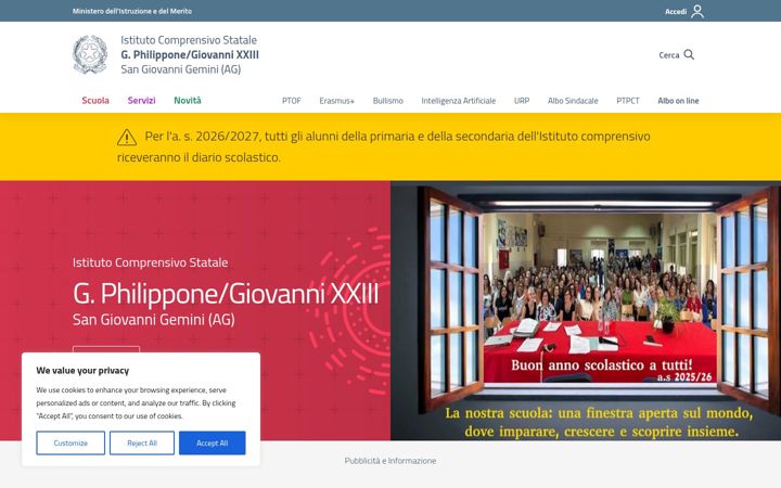 Screenshot of ic-philippone.edu.it