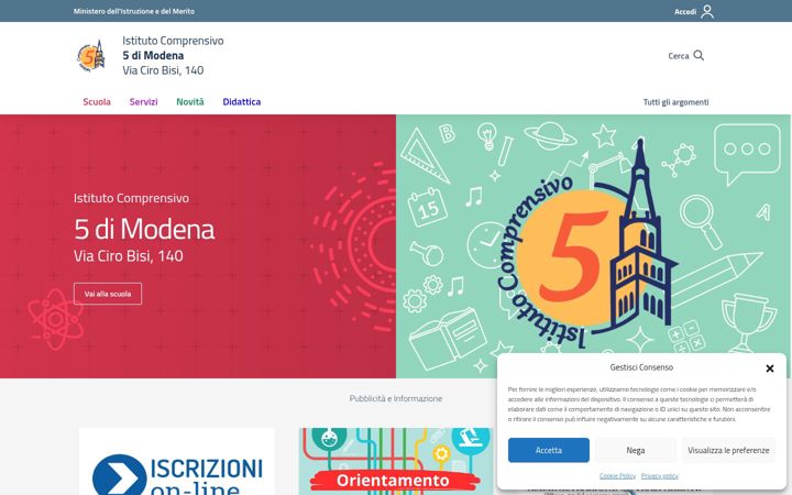 Screenshot of ic5modena.edu.it