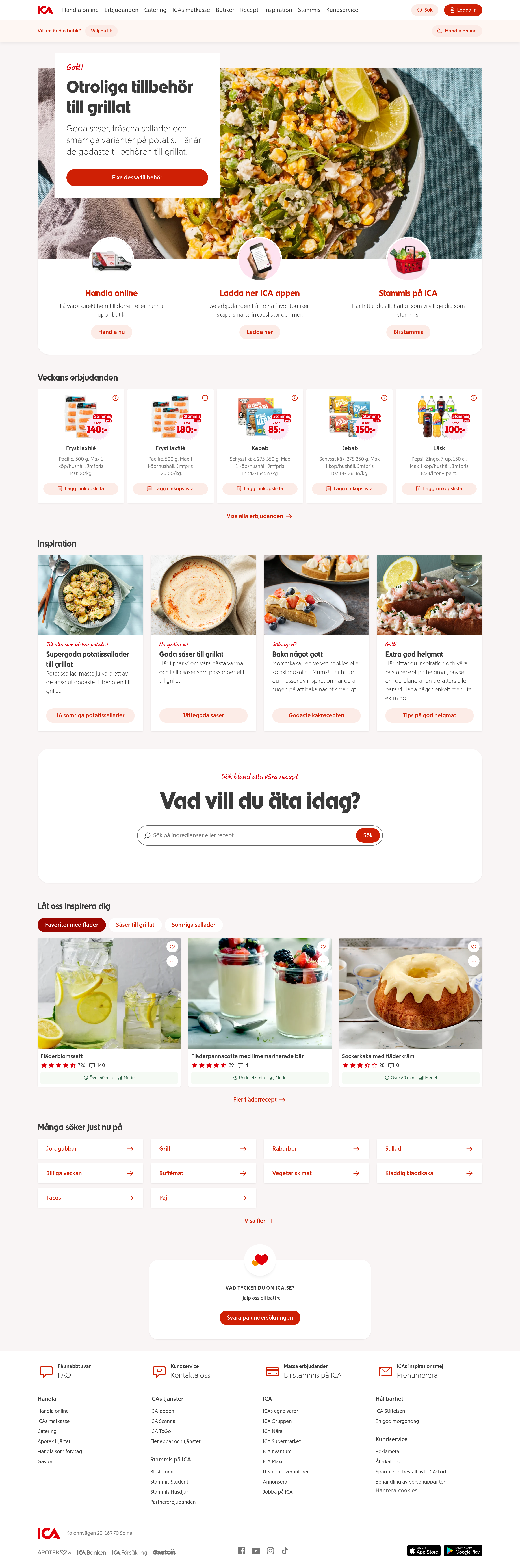 Screenshot of ica.se