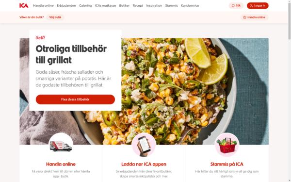 Screenshot of ica.se