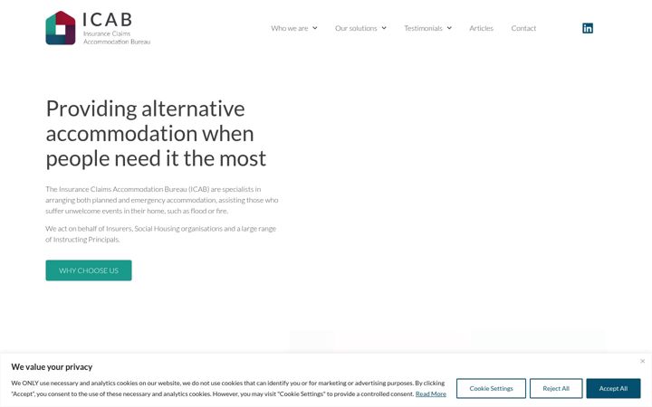 Screenshot of icab.uk.com