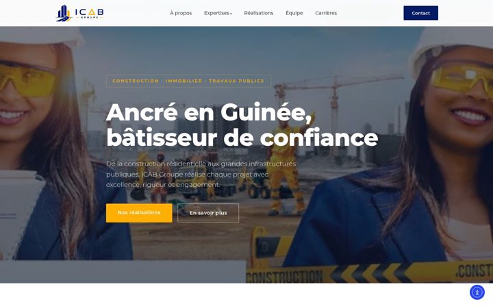 Screenshot of icabgroupe.com