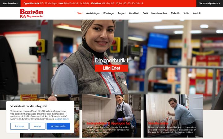 Screenshot of icabostrom.se