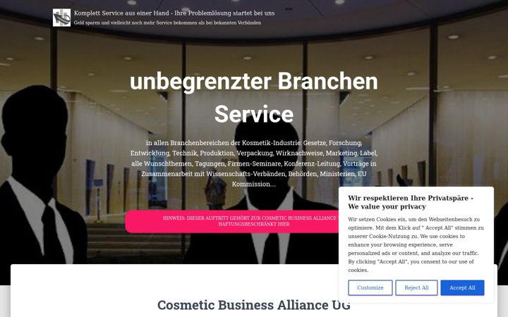 Screenshot of icada-gmbh.info
