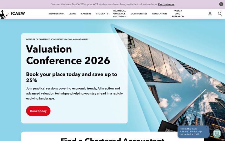 Screenshot van icaew.com
