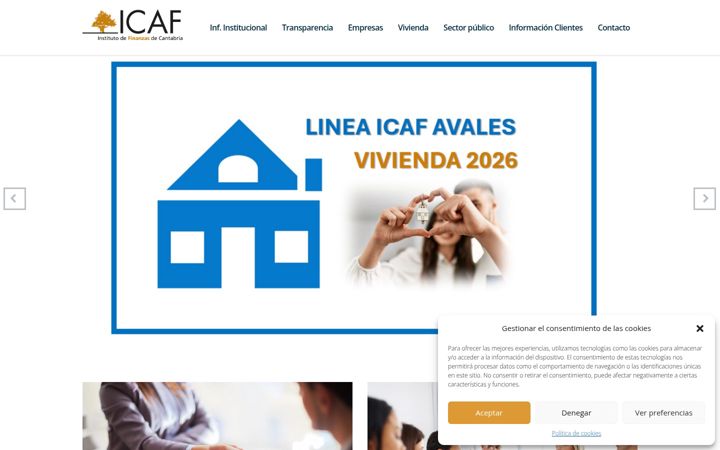 Screenshot of icafinanzas.com