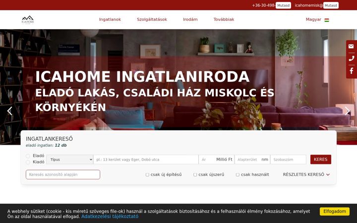 Screenshot of icahome.hu