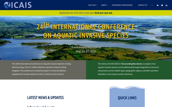 Screenshot of icais.org