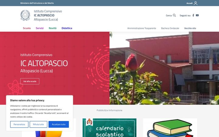 Screenshot of icaltopascio.edu.it