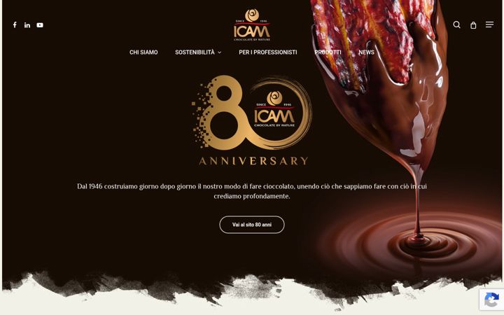 Screenshot of icamcioccolato.com