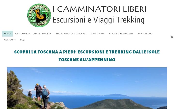Screenshot of icamminatoriliberi.com