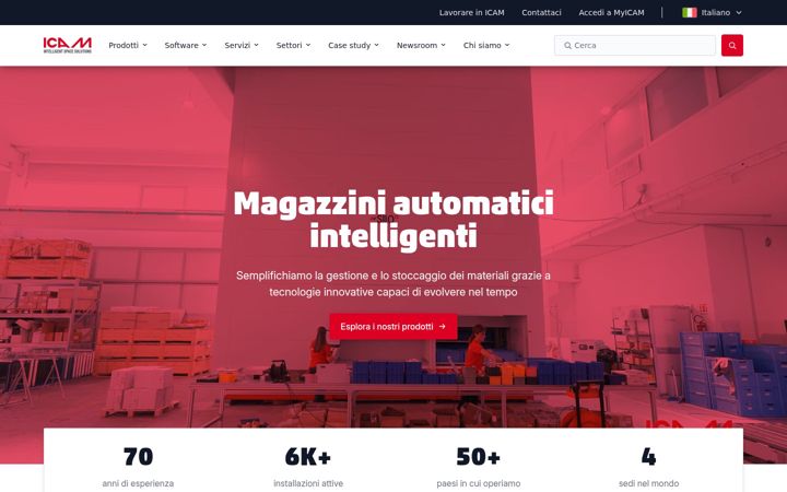 Screenshot of icamonline.eu