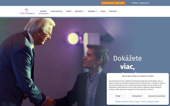 Screenshot of ican.sk