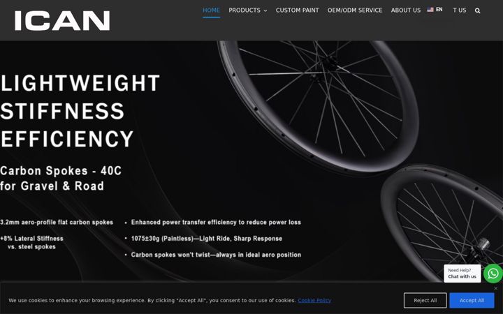 Screenshot of icanbikes.com