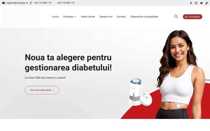 Screenshot of icancgm.ro