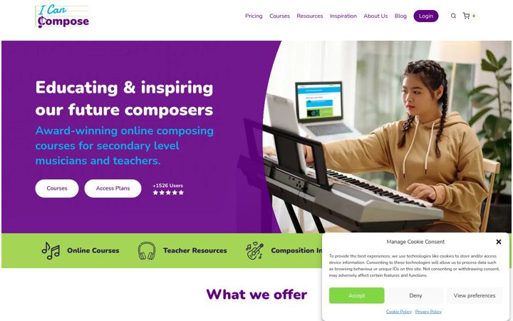 Screenshot of icancompose.com