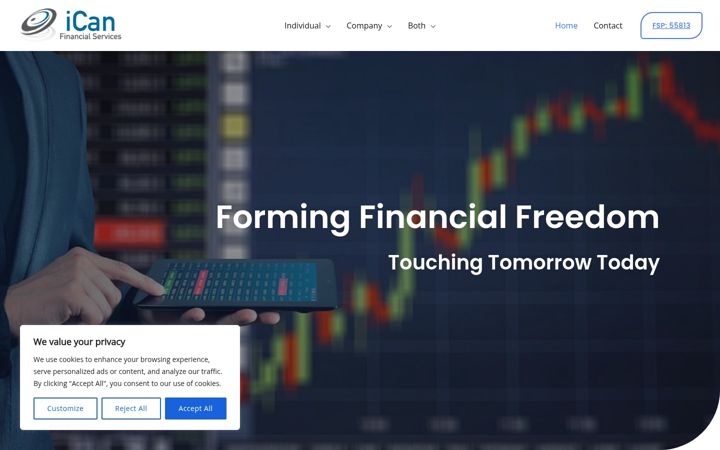 Screenshot of icanfs.co.za