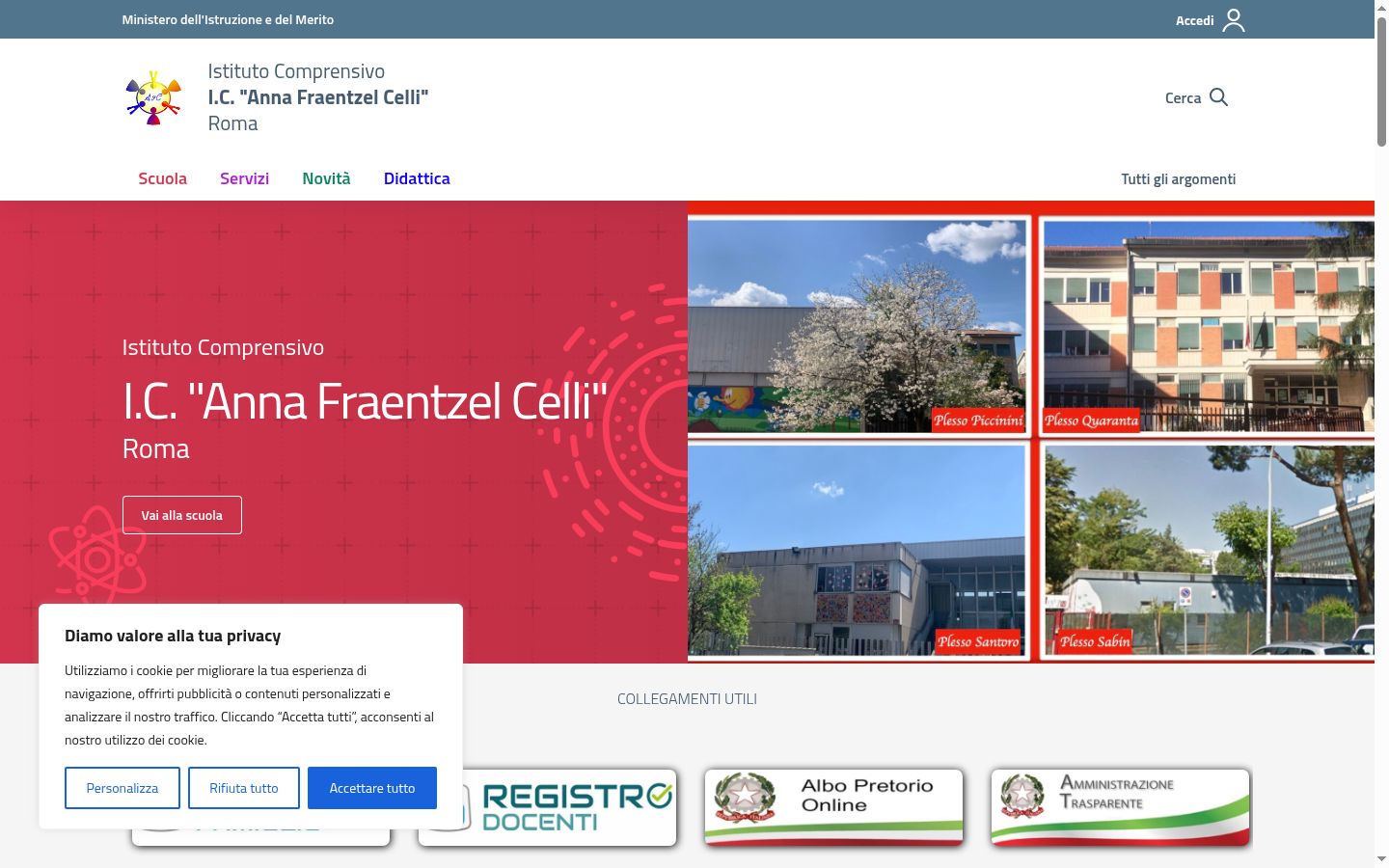 Screenshot des Einwilligungsbanners vor jeglicher Interaktion