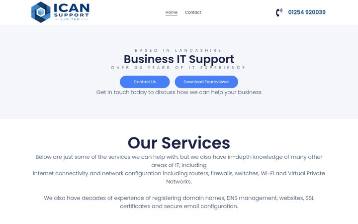 Screenshot of icansupport.co.uk