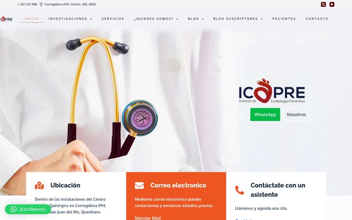 Screenshot of icapre.com