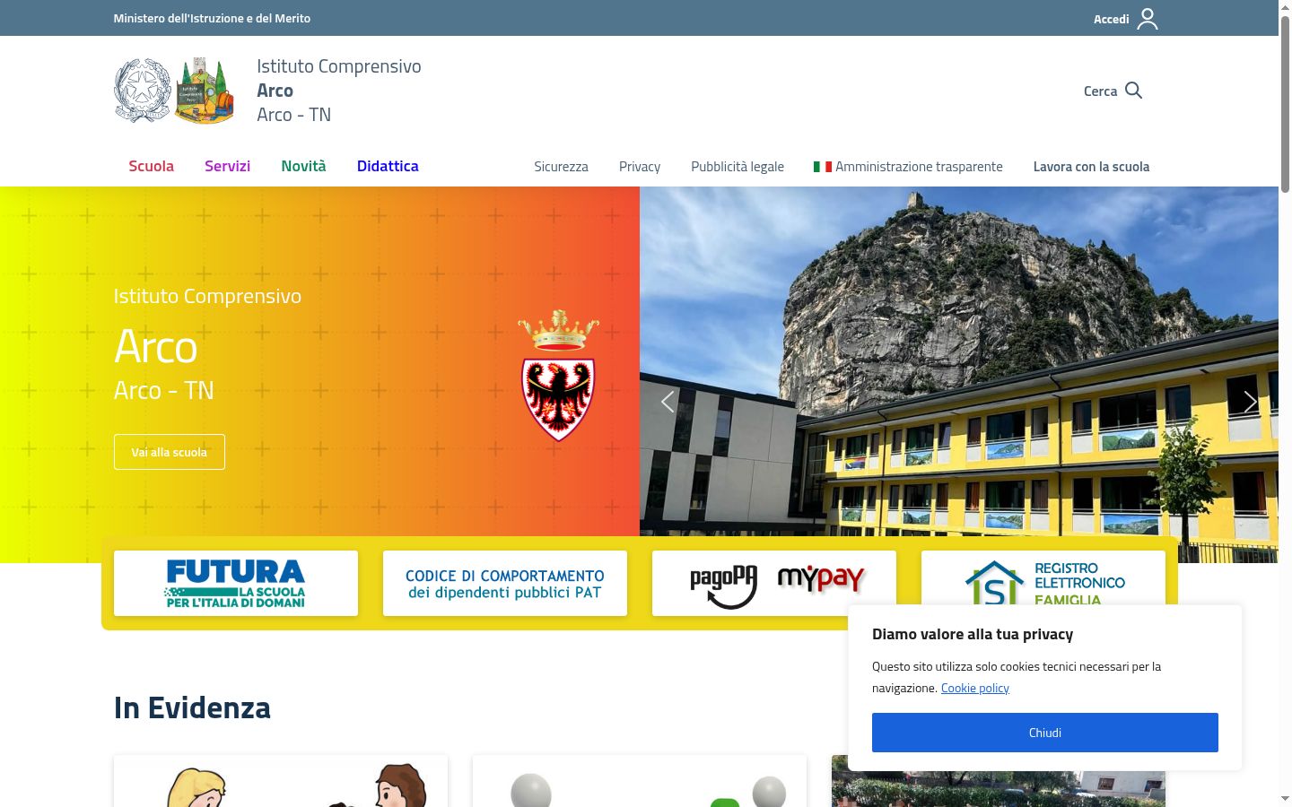 Screenshot des Einwilligungsbanners vor jeglicher Interaktion